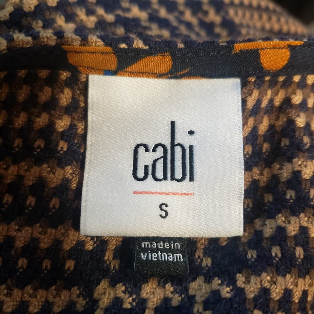 CAbi 3902 Plaid Flounce Jacket Zip Front Size S Small - Picture 4 of 9